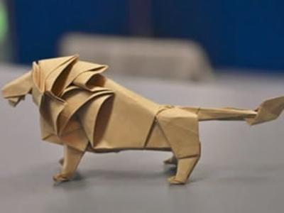 狮子怎么折纸图片立体完整