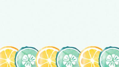 水彩橙子柠檬切片PT背景